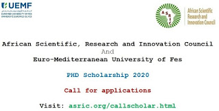 African Scientific, Research And Innovation Council (ASRIC) Ph.D. Scholarship 2020 [Fully  Funded]